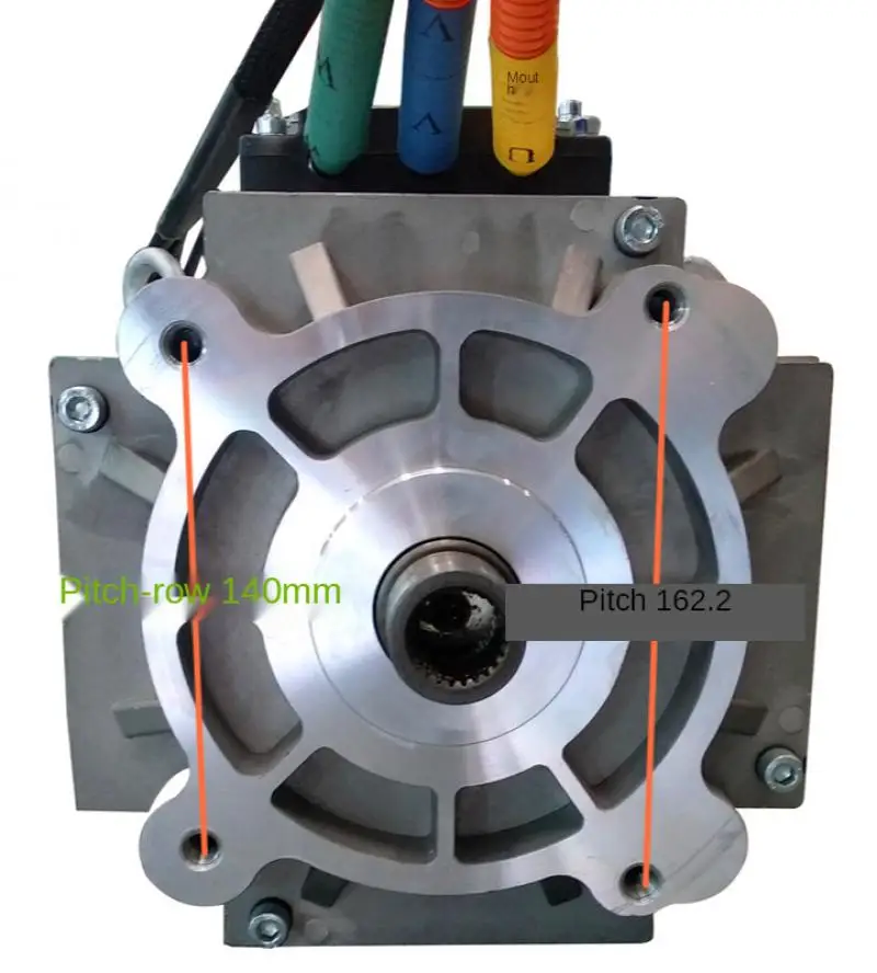 High-power 25KW AC motor, battery car, electric car parts, central motor modification kit