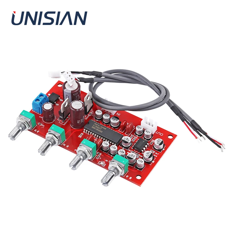 UNIISAN UPC1892CT Audio Preamplifer UPC 1892 CT Tone Control Board With NE5532 Preamp HIFI Bass Treble Balance Tone Board