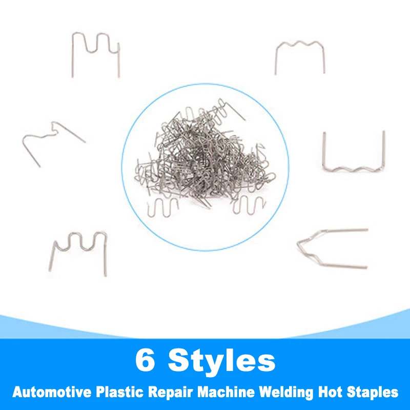 600pcs Pre-Cut Hot Staples S /V/ M Wave Staplers 0.6mm & 0.8mm Hot Stapler for Car Plastic Bumper Welding Repair Welder