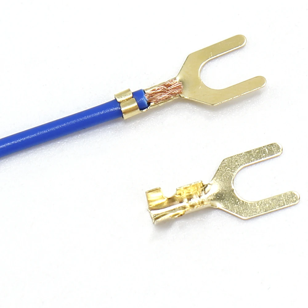 300/400PCS Fork-Type brass Terminal SN-48B hand tool quick Electric box Cable Wire Connector Crimp Y U type cold-pressed