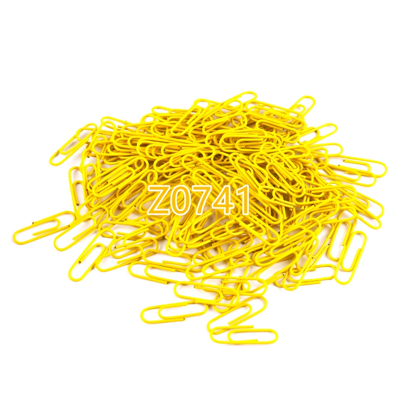 Clips de papel coloridos de Z-LABEL, Clips de papel de color amarillo, venta al por mayor, 300 Uds.