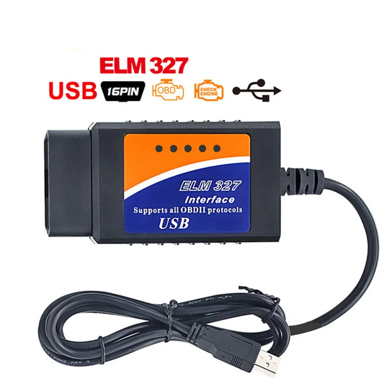 

ELM327 USB OBD2 Scanner OBD Diagnostic Tool Latest Version V2.0 USB Cable OBD2 OBDII Car Diagnostic Scanner Tool CD User