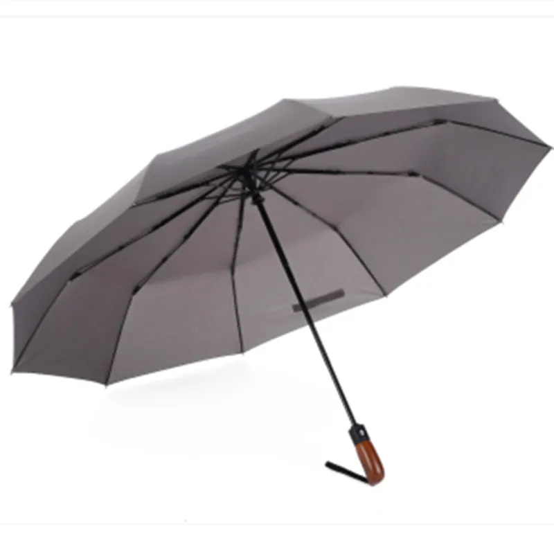 Leodauknow-Three Folding Umbrella for Men and Women, Full Automatic, Luxury Car, Business Elite, Sunny and Rainy