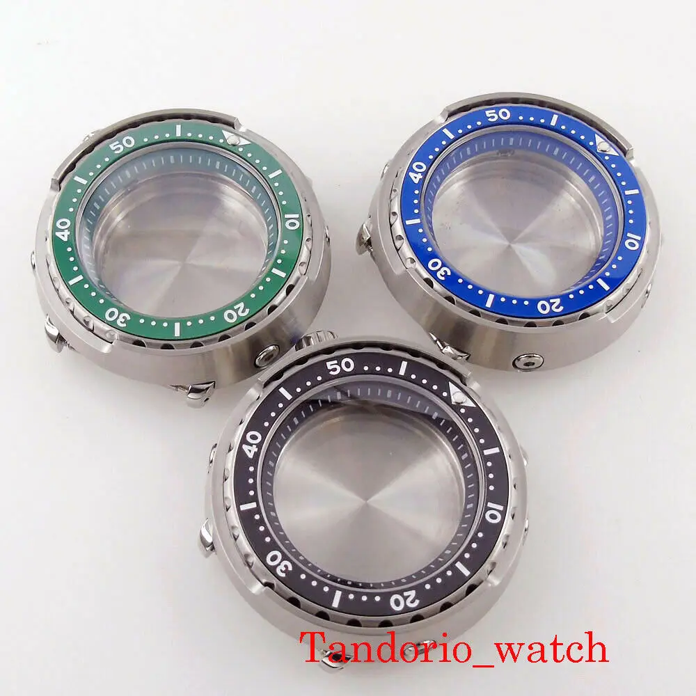 

46.5mm 316L Diving Watch Case Fit for NH35A NH36A SKX007 Sapphire Crystal Black/Blue/Green Color