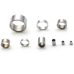 20-100Pcs Stainless Steel Beads Round Big Hole Loose Tube Spacer Beads For Jewelry Making Bracelet Necklace Findings Accessories