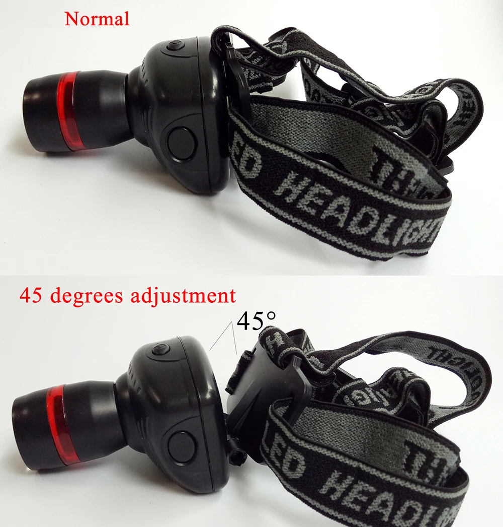 Litwod Zoom lens AAA Battery Head Lamp Mini LED Headlamp 3 Mode Energy Saving Outdoor Head light Camping Headlight