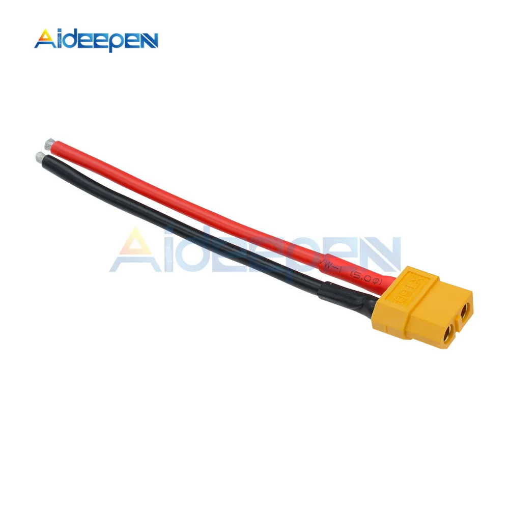 XT60 Connector Male Female W/Housing 10CM Silicon Wire 14AWG XT-60 Plug