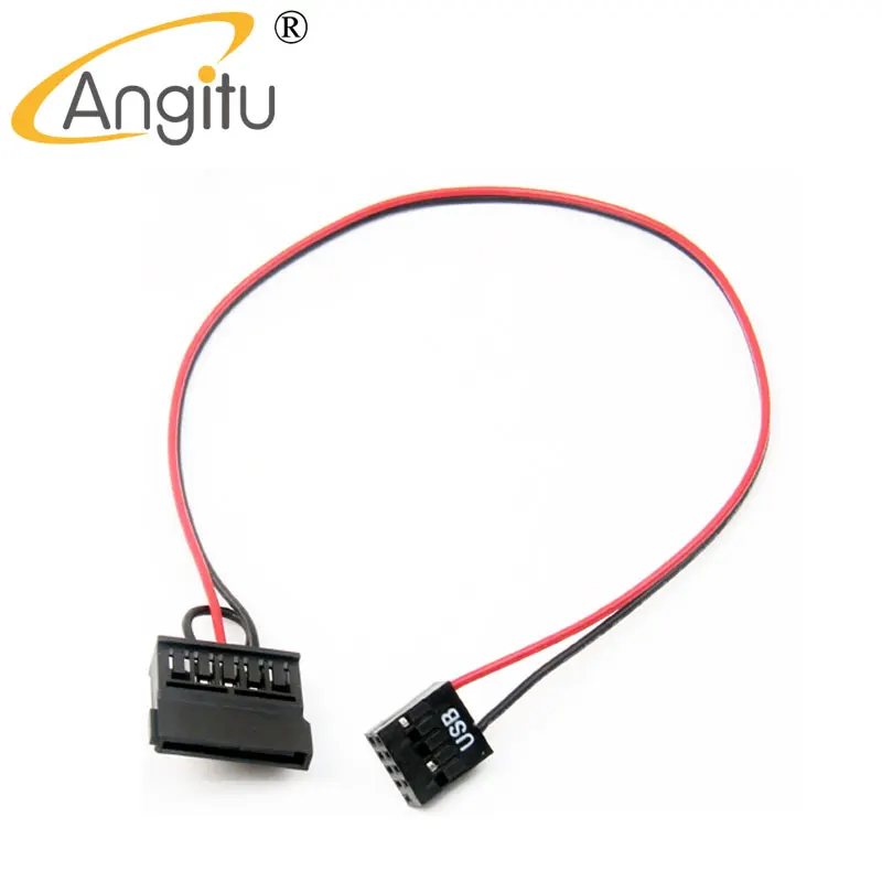 Angitu ITX Motherboard USB 9Pin to 1x 2x Sata SDD Power Cable Adapter-30cm