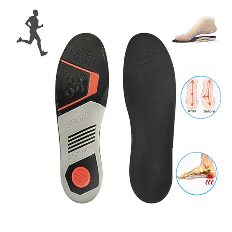 Running Sport Insoles Orthopedic Insoles Shock Absorbant Pads Sole Pad for Shoes insert Foot Care for Plantar Fasciitis