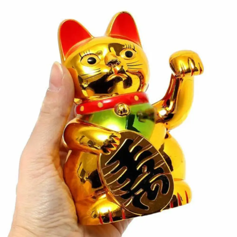 Sự Giàu Có Vẫy Tay Mèo Trung Quốc Mèo May Mắn Vàng Maneki Neko Dễ Thương Mèo May Mắn Điện Thủ Công Nghệ Thuật Nhà Hàng Khách Sạn Shop trang Trí