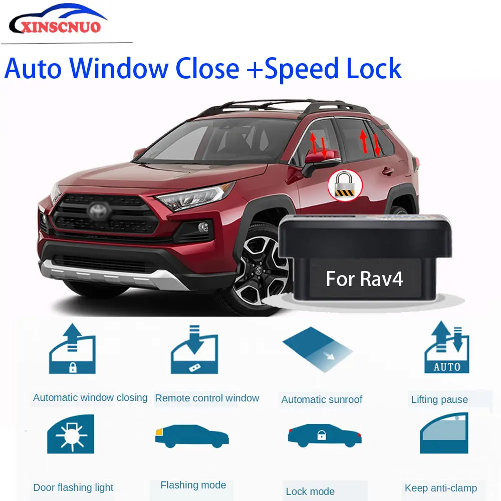 

Новый Умный электроник XINSCNUO, стеклоподъемник Для Toyota RAV4 2019 2020, Авто OBD, скоростной замок и доводчик окон