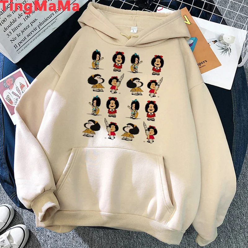 Mafalda hoodies men printed hip hop Oversized men hoddies grunge