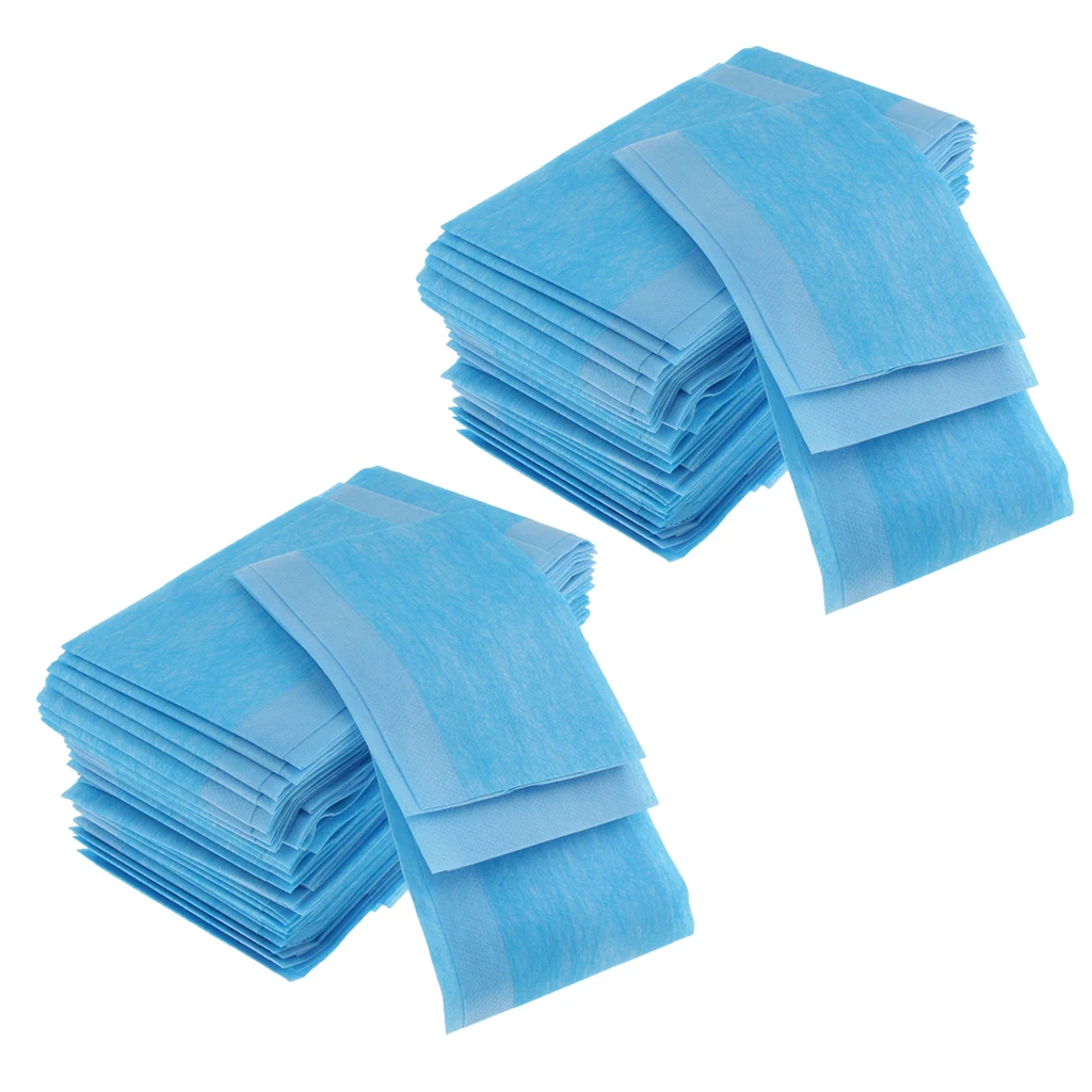 120pcs Disposable Bed Sheets for Massage Facial Beauty, Body Waxing, Spa, Massage, Non-Woven Bed Pads Mats - Blue,40*40cm