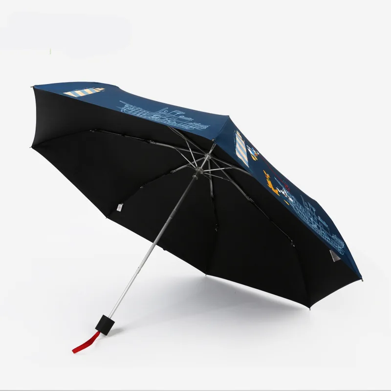 Disney Mickey Windproof Travel Umbrella Rain Sun Children Men Women Umbrella,  Auto Open Close Button, Compact Protection