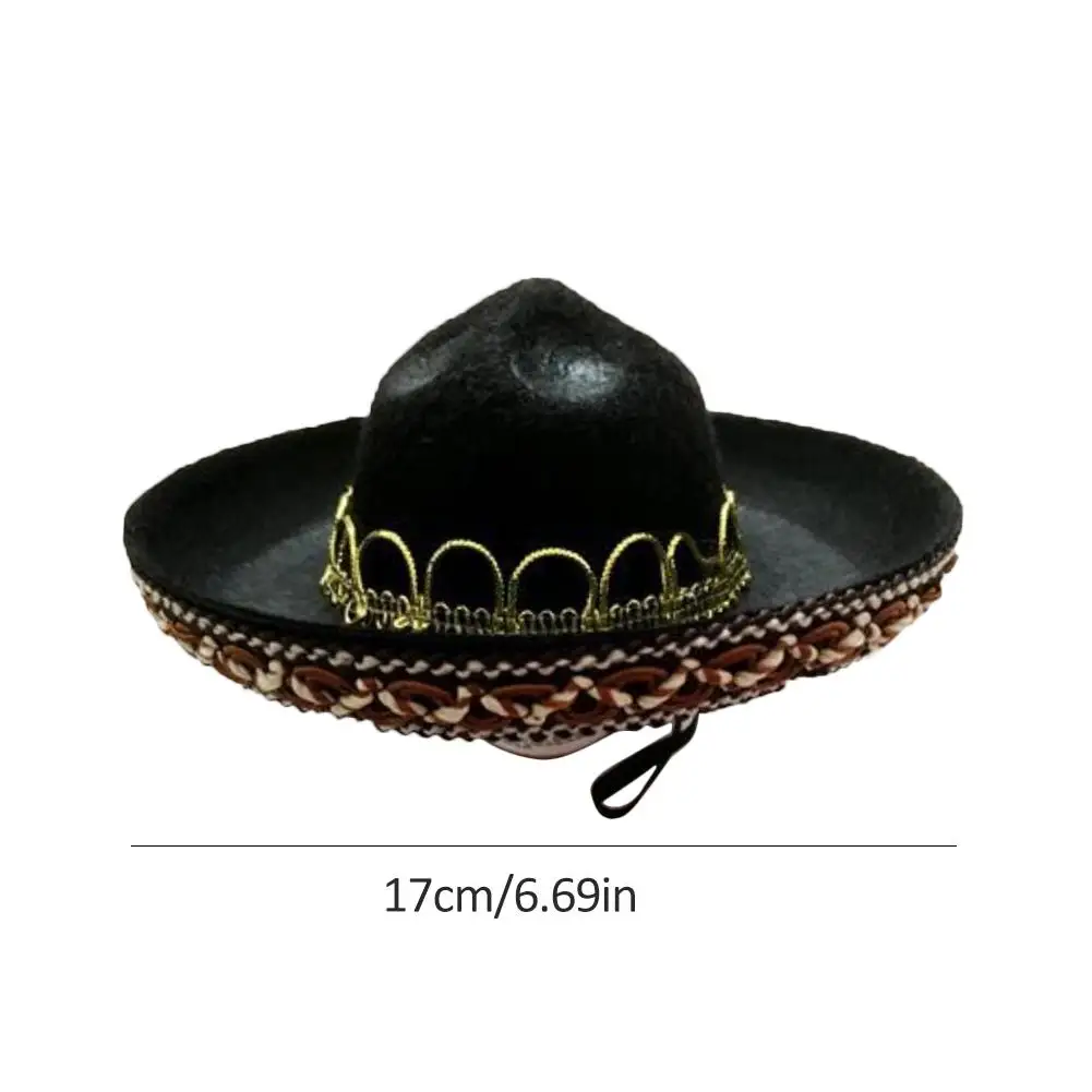 Mini Pet Dog Sun Hat Beach Party Straw Hat Dog Mexican Style Hat For Dogs And Cats Fun Straw Sombrero Hat Accessories