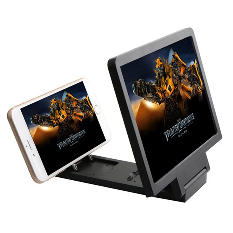 2020 3D Movie Screen Enlarge Magnifier HD Projector Portable Folding Stand Mobile Phone Lens for Smart Mobile Phones