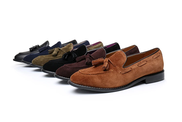 Fashion Suede Tassel Men Loafers Shoes Gentleman Casual Moccasin Gommino Shoes Men Fringed Party Dress Shoes Man Zapatos Hombre