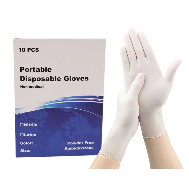 Nitrile Latex Disposable Work Garden Gloves Box M S Powder Free Safety Men Women\'s Black White Protective For Washing Dishes