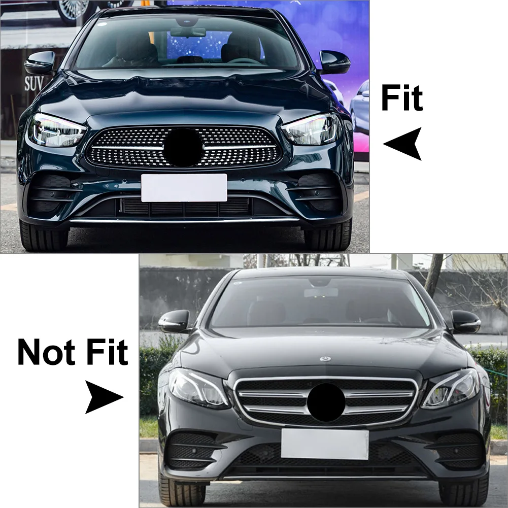 3Colors Car Front Bumper Fog Light Lamp Decorative Cover Trim For Mercedes Benz New E-Class W213 E260 E300 E53 2021+ ABS 4Pcs