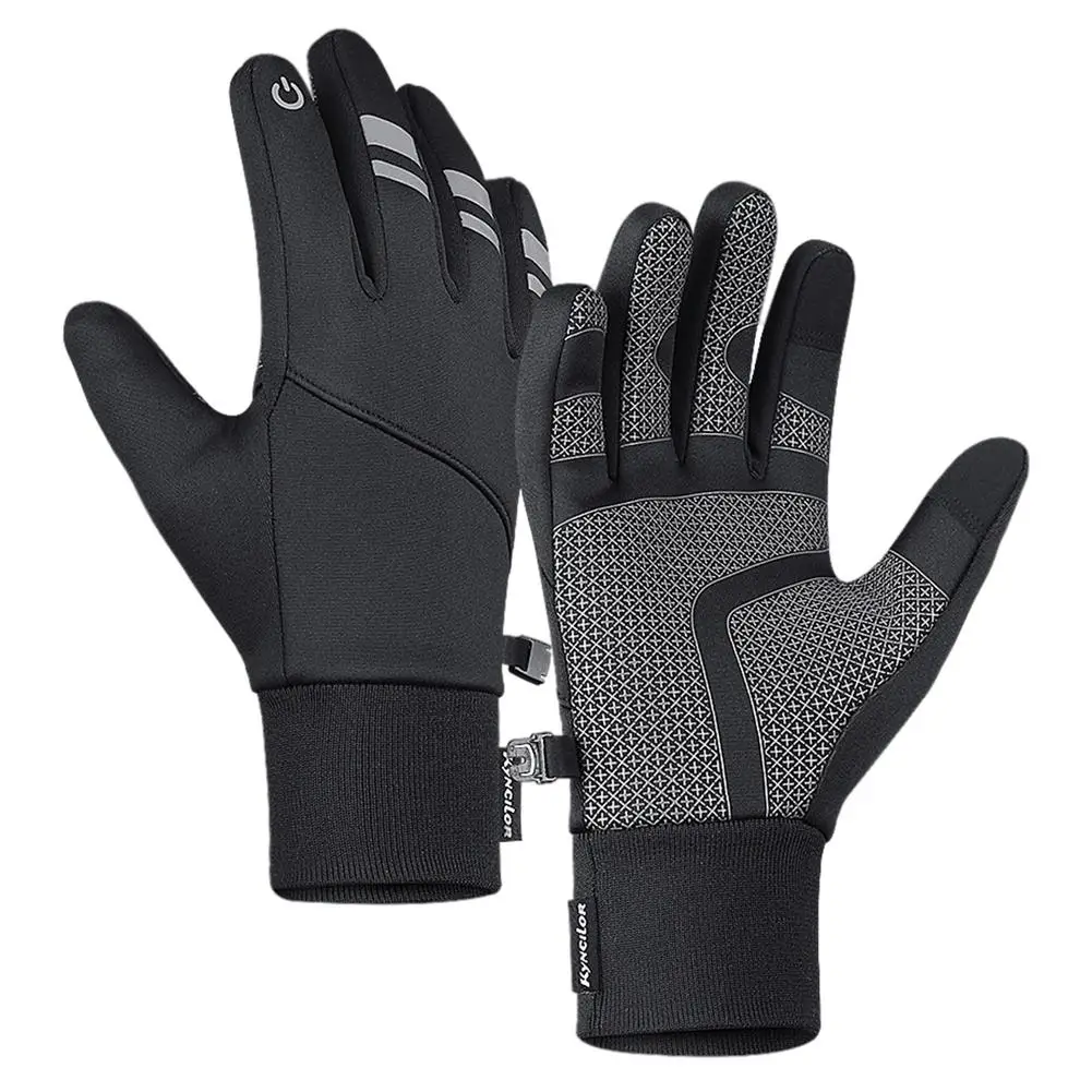 

Riding Skiing Warm Gloves Wear-Resistance Reflective Water-proof Gloves Touchscreen Winter Thermal Camping Hiking Gloves