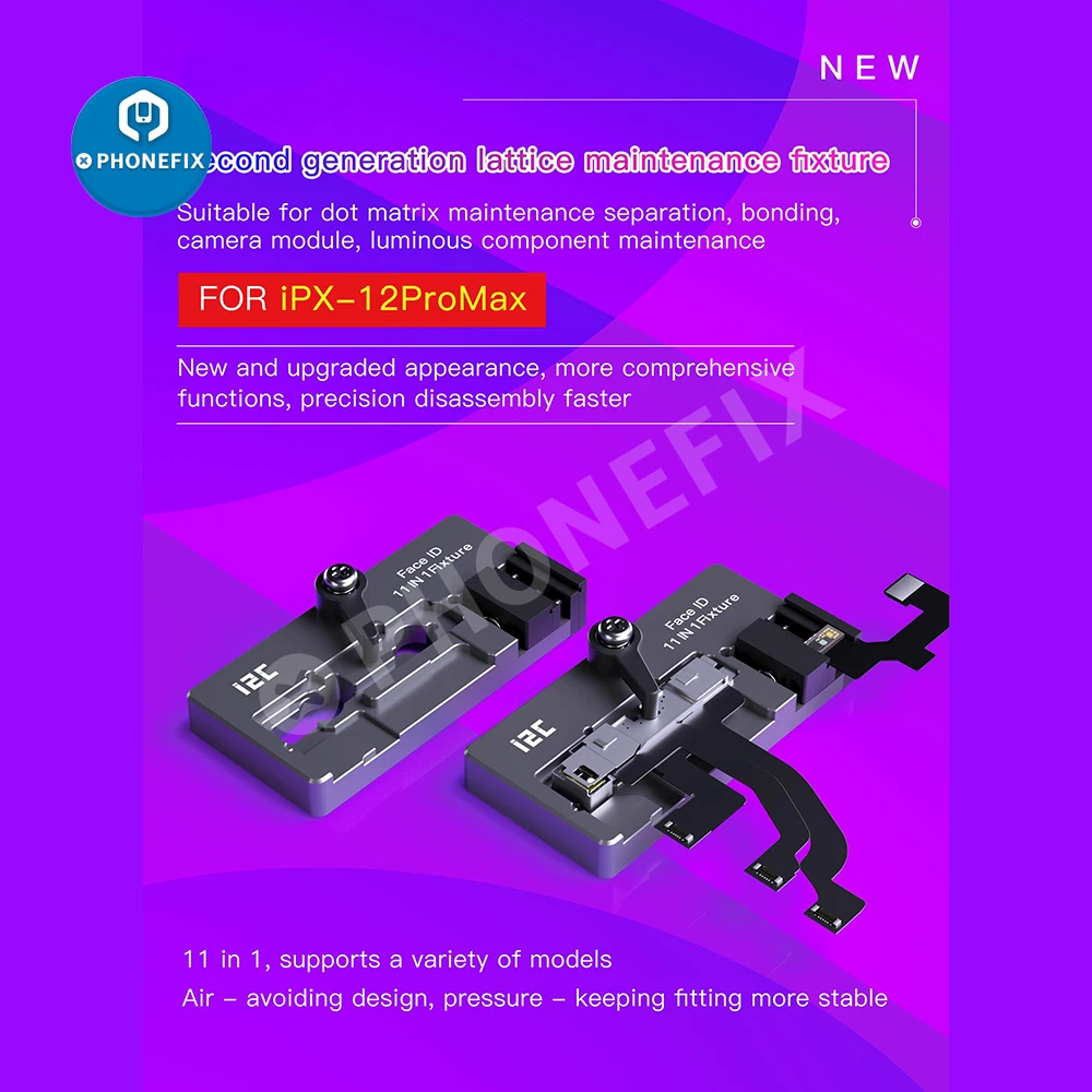 I2C Face ID Dot โปรเจคเตอร์ Matrix Repair สำหรับ IPhone X-12 PRO MAX กล้องด้านหน้าติดตั้งคงที่ Maintenance Clamp เครื่องมือ