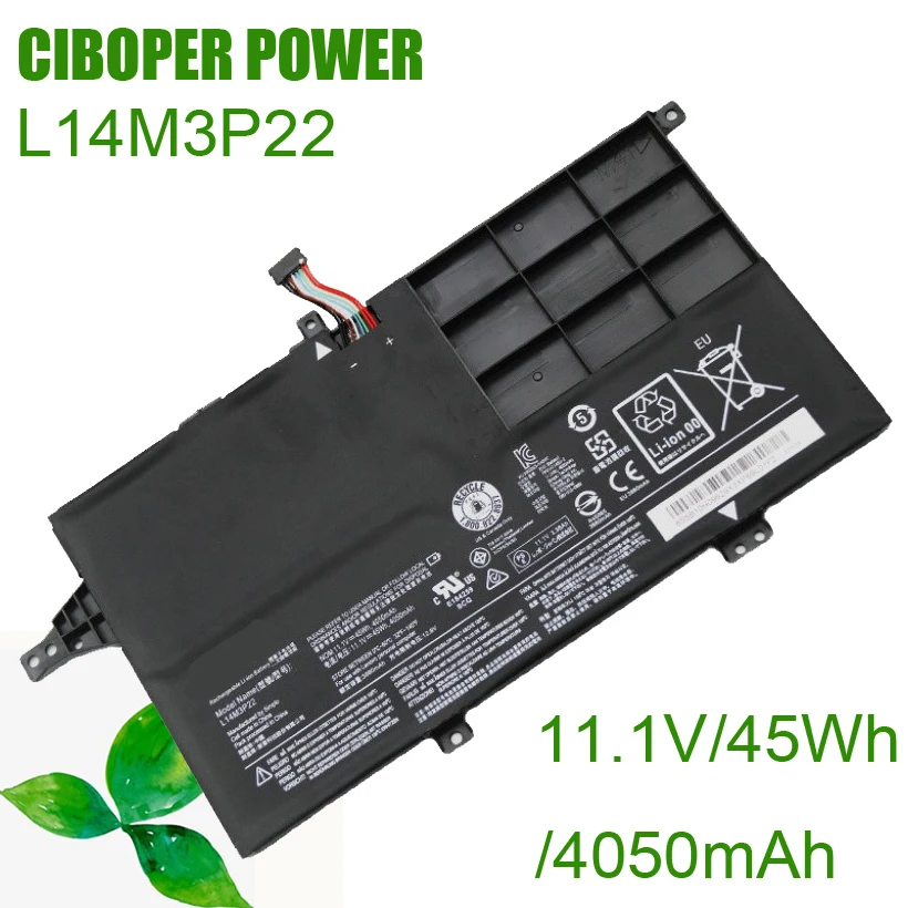 

CP Genuine Laptop Battery L14M3P22 11.1V/45WH/4050mAh For K41-70 K41-80 M41-70 M41-80 Series L14M4P21 L14S3P21