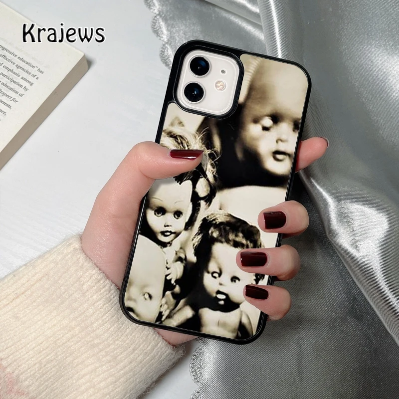 Krajews Creepy Dolls coque Phone Case for iPhone 15 14 12 13 mini 6 7 8 PLUS X XS XR 11 PRO MAX SE 2020 Cover Funda Shell