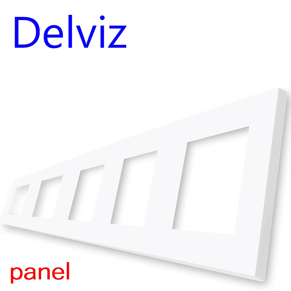 Delviz EU Standard Power Switch, 2/3/4/5 Multiple interfaces White Panel, TV RJ45 1 way switch, DIY Combination USB Wall Socket