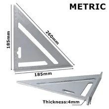 Triangle ruler and protractor 7/12 inch #2