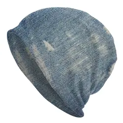 Denim Jeans Bonnet Hats Knitting Hats Outdoor Skullies Beanies Hats Unisex Summer Warm Head Wrap Cap