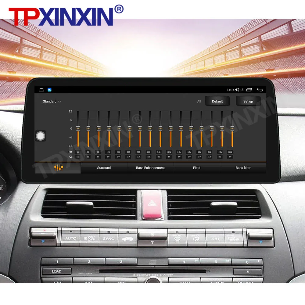 IPS Android 10.0 6 + 128G untuk Honda Accord 8 2006-2012 Pemutar Multimedia Perekam Pita Stereo Navigasi GPS Unit Kepala Radio Otomatis