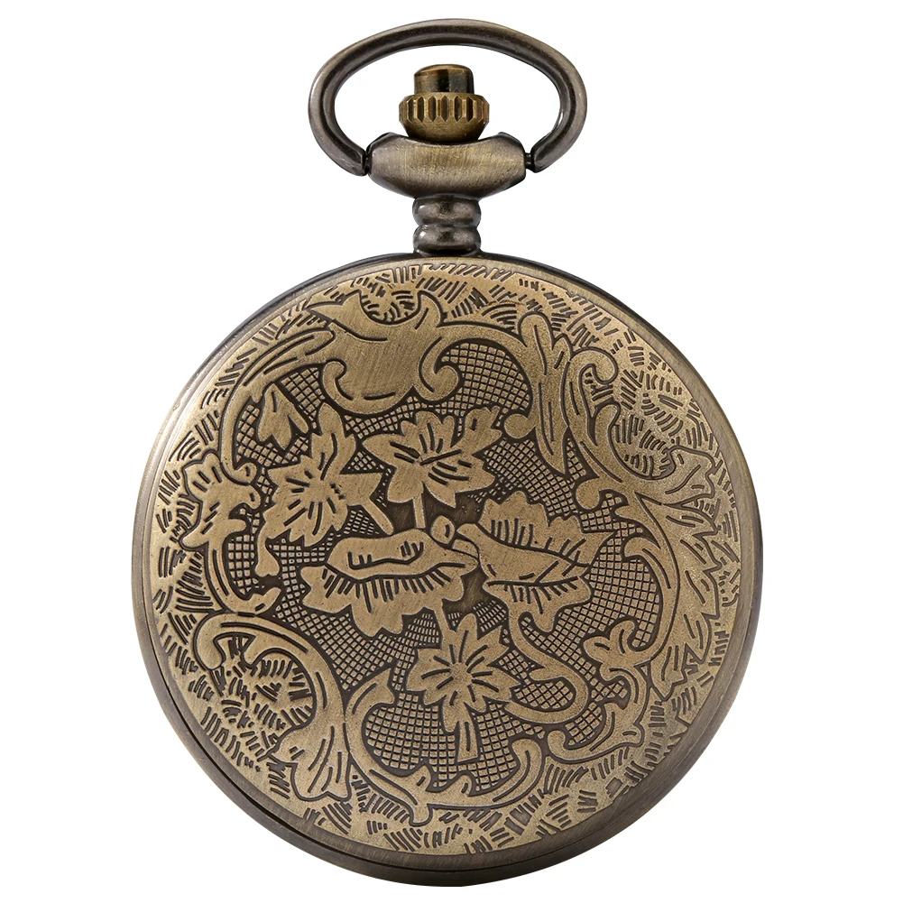 Bronze Russian Санкт-Петербург Carving Quartz Pocket Watch Sweater Watch Pendant Pocket Clock Fob Chain Retro Saint. Petersburg