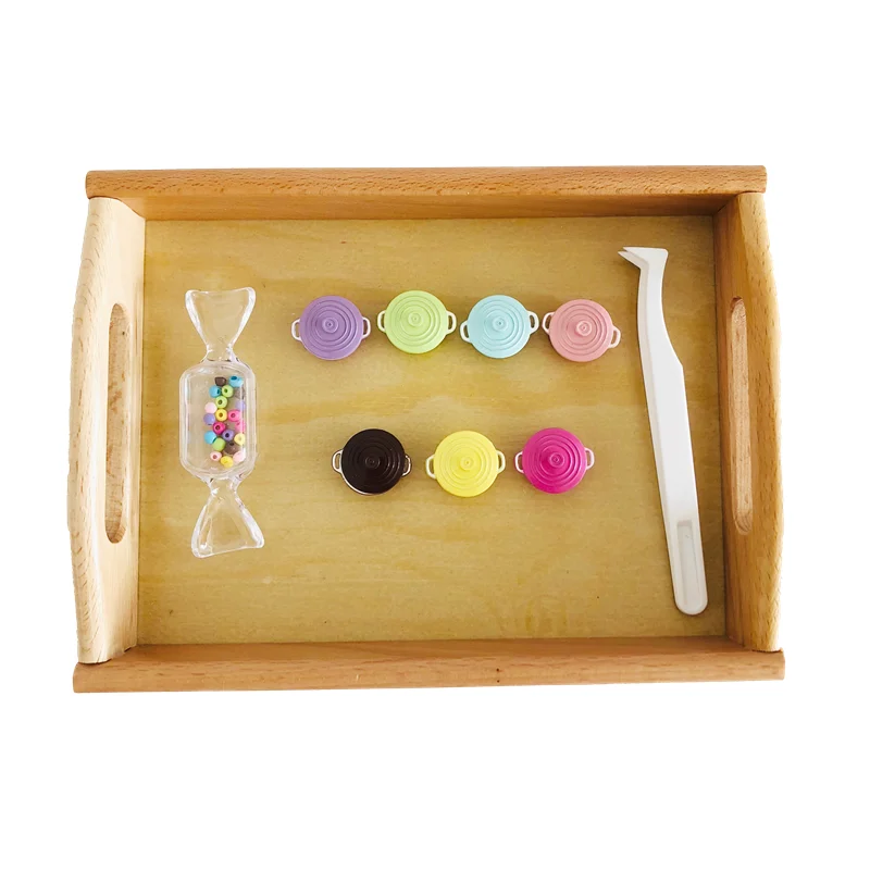 モンテッソーリ教育玩具 子供向け 色分けマッチングゲーム ピンセットアクティビティ 細かい運動能力の発達のため