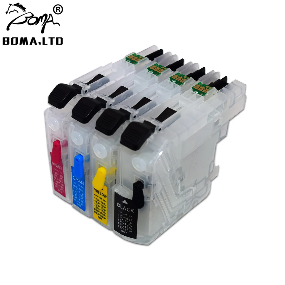 LC101 Refill Ink Cartridge With Auto Reset Chip For Brother MFC-J285DW J450DW J470DW J475DW J650 J870 J875 J152 J245 Printer