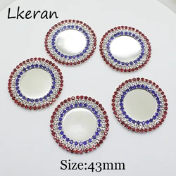 LKERAN 5 sztuk/partia wewnętrzna 25mm trzy rzędy rhinestone przycisk butelka cap taca ustawienie klucz pokrywa pokrywy DIY two...