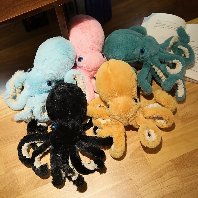 30cm-90cm Lifelike Plush Octopus Toy 90cm Big Size Octopus Pillow Stuffed Marine Life Soft Doll Kids Toys