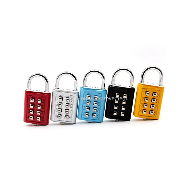 4 Digit  Push Button Combination Padlock Multiple colors Number Luggage Travel Code Lock Travel Accessories