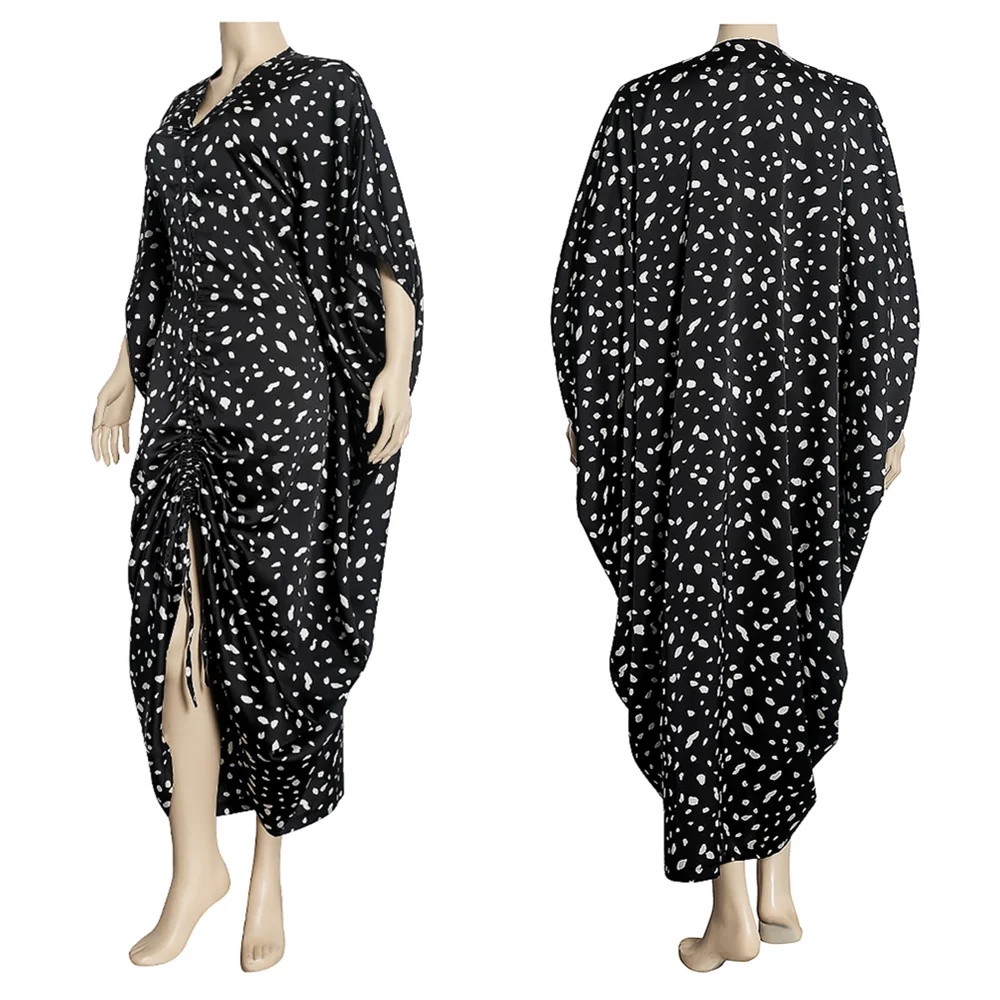 Frauen Kaftan Kleid 2024 Sommer Fledermaus Ärmel elegante afrikanische Maxi kleider Abaya Dubai Boho Party Vestidos Robe afrikanische Kleidung