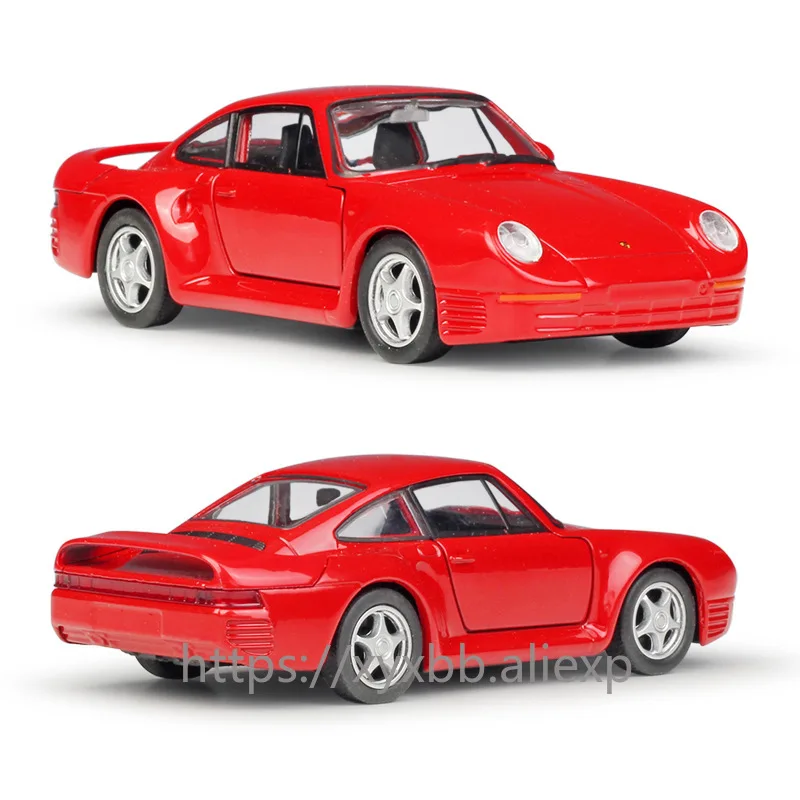 Porsche 959 WELLY Diecast 1:36 Car Metal High Similation Toy Vehicle Model Pull Back Car Alloy Toy Car For Children Boys Gifts