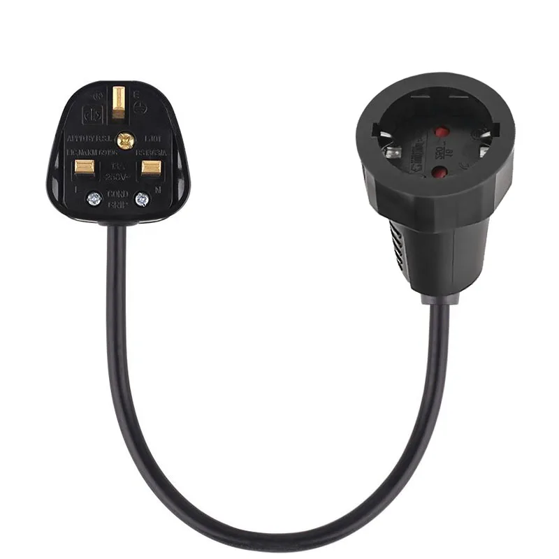 Power Extension Cord Male Plug to Female Socket Adapter Power Cable Italy AU EU UK Plug TO EU Socket European Travel Conversion