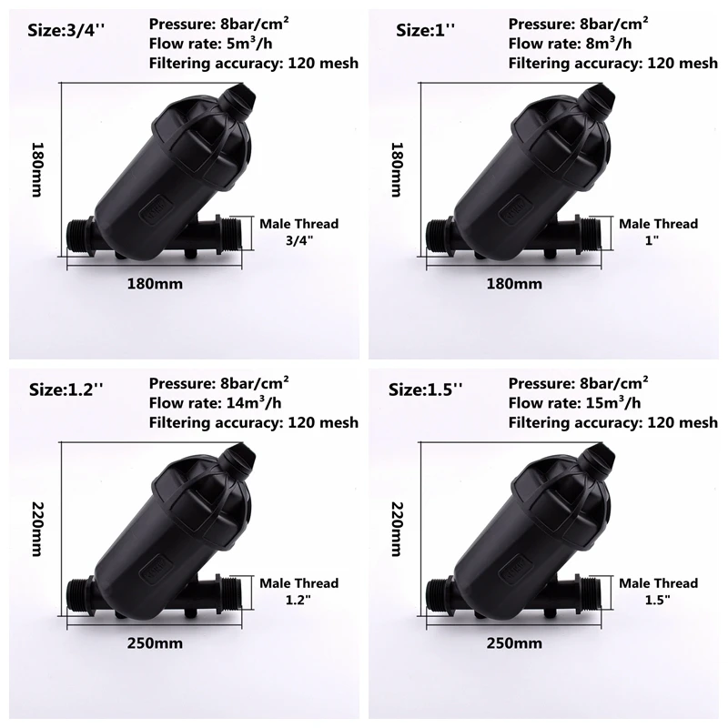 1 Pc 3/4 -2.5 Cal 120Mesh Y typ Meshy filtr ekranu nawadnianie rolnicze nawożenie zbiornik akwarium pompa wody Adapter