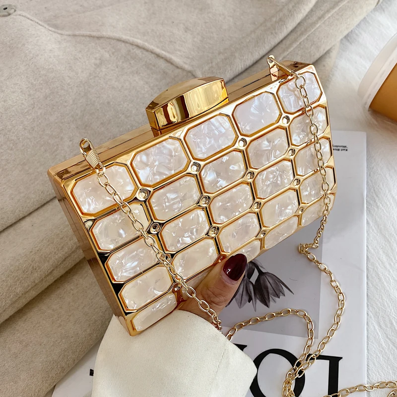 Luxury Female Evening Bag Block Designer Crossbody Bags for Women 2024 Trend Shoulder Bag Wedding Party Clutch Bag Purses Bolsos