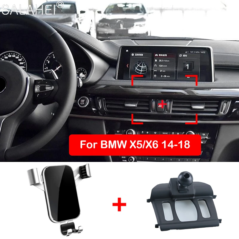 

Car Mobile Phone Holder Mounts Stand GPS Bracket Phone Gravity Navigation Bracket For BMW X5 X6 2015 2016 2017 2018 Stand In Car