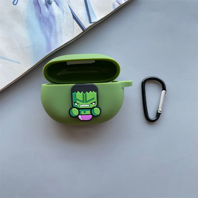 الكرتون مارفل حقيبة سماعة الاذن ل يدق استوديو براعم سيليكون واقية سماعة لاسلكية تعمل بالبلوتوث سماعة المحمولة غطاء مع هوك