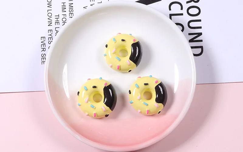 6/8/10 stücke Mini süße Süßigkeiten Donut Puppe Essen so tun, als spielen Puppenhaus Zubehör Miniatur Home Craft Dekor Kuchen Kinder Küche Spielzeug – Detail 28