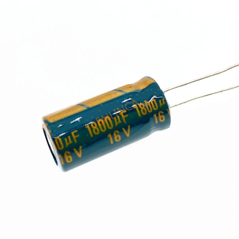 6pcs/lot 1800uf16V Low ESR/Impedance High Frequency Aluminum Electrolytic Capacitor Size 10*20 16V 1800uf 20%