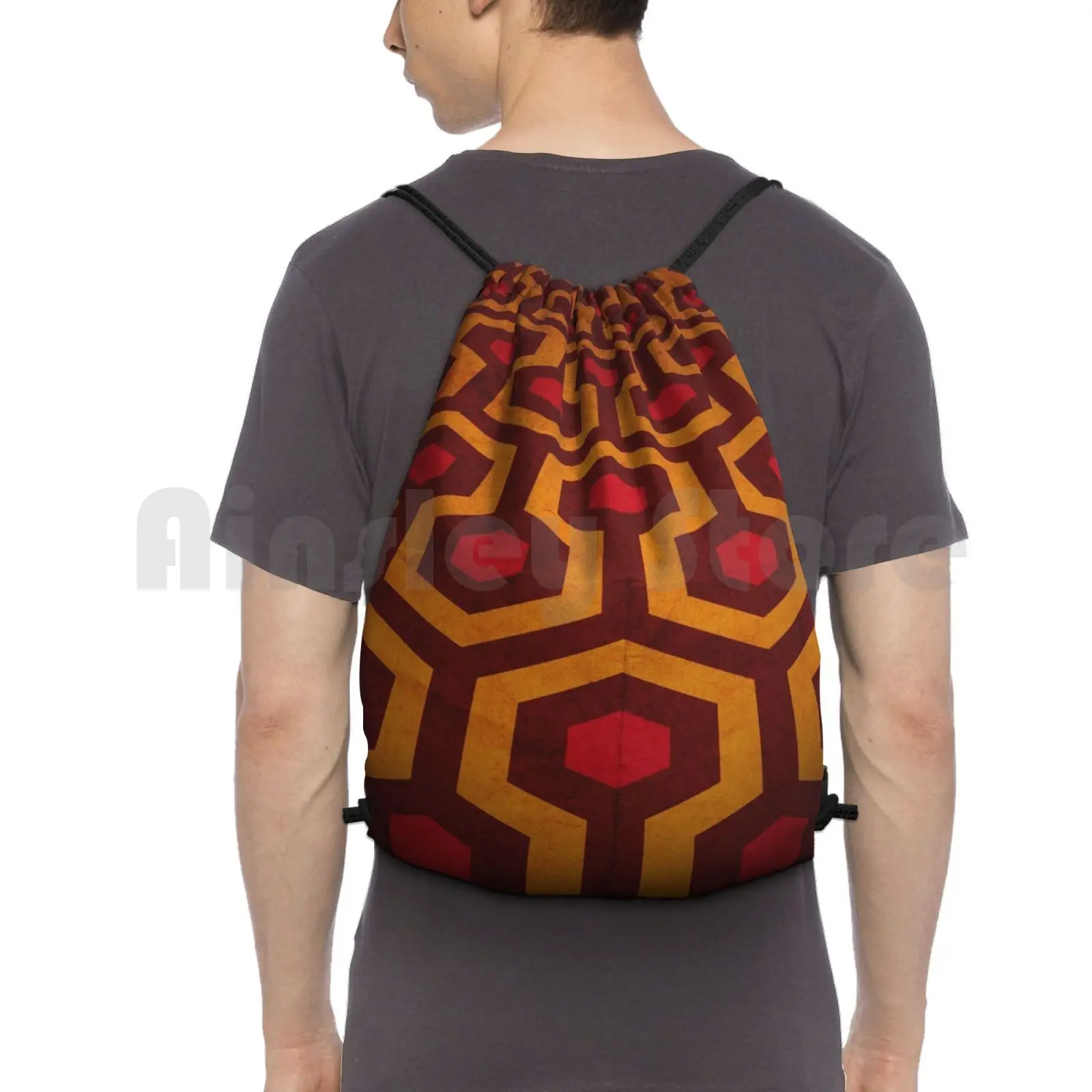 Overlook's Carpet Backpack Drawstring Bag Riding Climbing Gym Bag Psychological Horror Stanley Kubrick Jack