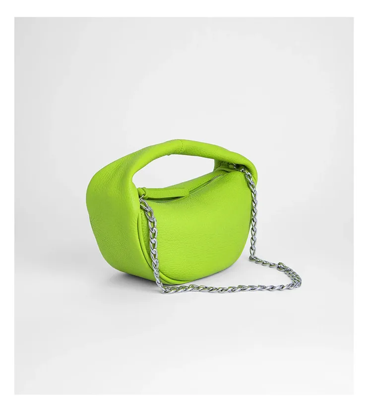 Women shoulder bag designer chains top-handle small purse hobos bag female tote handbag green hot pink black 2022 summer new