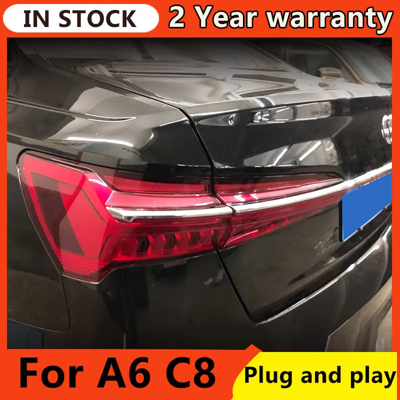 Auto Styling Voor Audi A6 Achterlichten 2019-2021 A6 C8 Led-achterlicht Lamp Animatie Drl Dynamische Signal Brake reverse Auto Accessoires