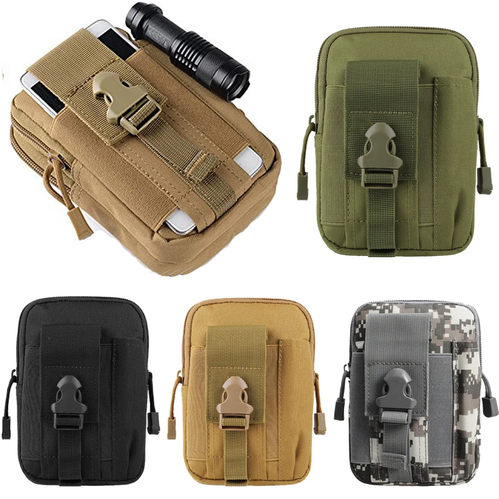 

Tactical Universal Holster Military Molle Hip Waist Belt Bag Wallet Pouch Purse Phone Case with Zipper for Phone